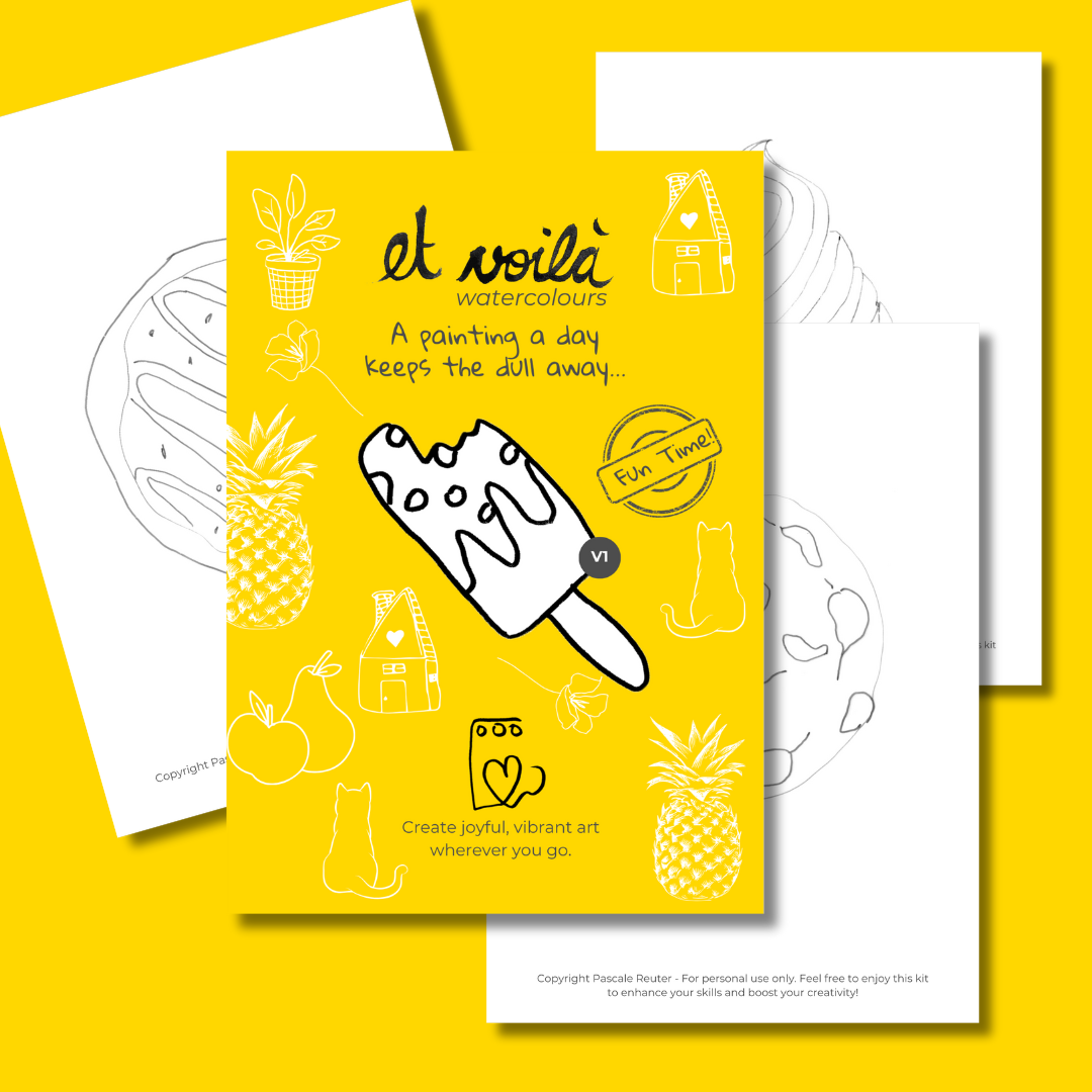 Food V1 – Et Voilà Watercolours Templates + Tutorials