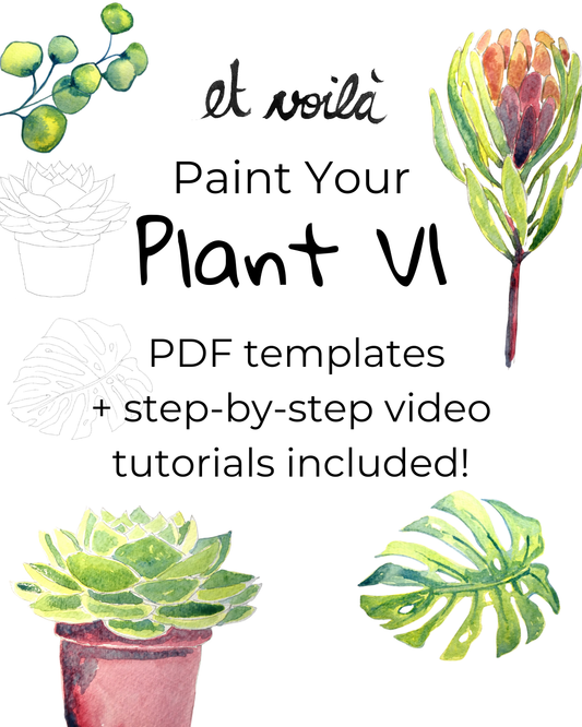 Plant V1 – Et Voilà Watercolours Templates + Tutorials