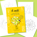 Watercolour templates of Plants from the Et Voilà Dot Kit. This is your pdf template and tutorial