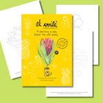 Little Leaf Club plant watercolour kit templates featuring eucalyptus, monstera and potted plant designs for beginners
