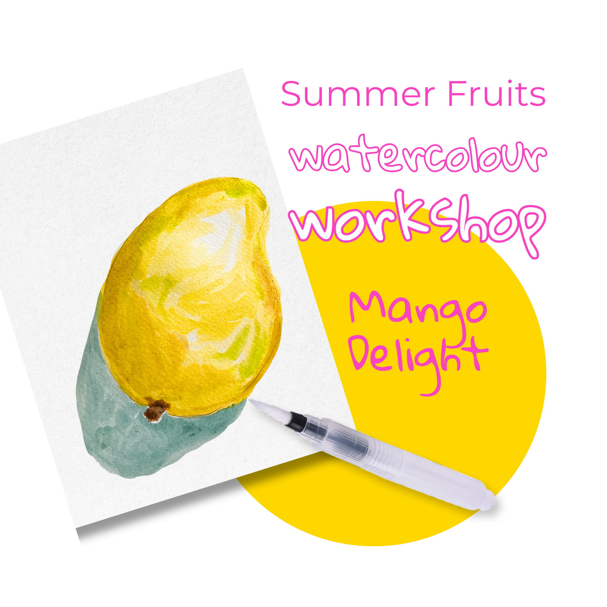Learn to paint a mango delight in a cosy space while sip coffee. Perfect for beginners and advanced students.