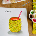 Pineapple cocktail - practice template by Pascale from Et Voilà Studios