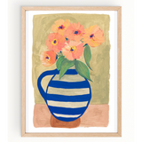 Still Life - Blue Vase and Flowers