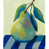 Still Life - Pear on Parade: A Dance of Stripes and Sweetness