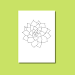 Learn how to paint a succulent with the pre sketched template from Et Voilà  Studios