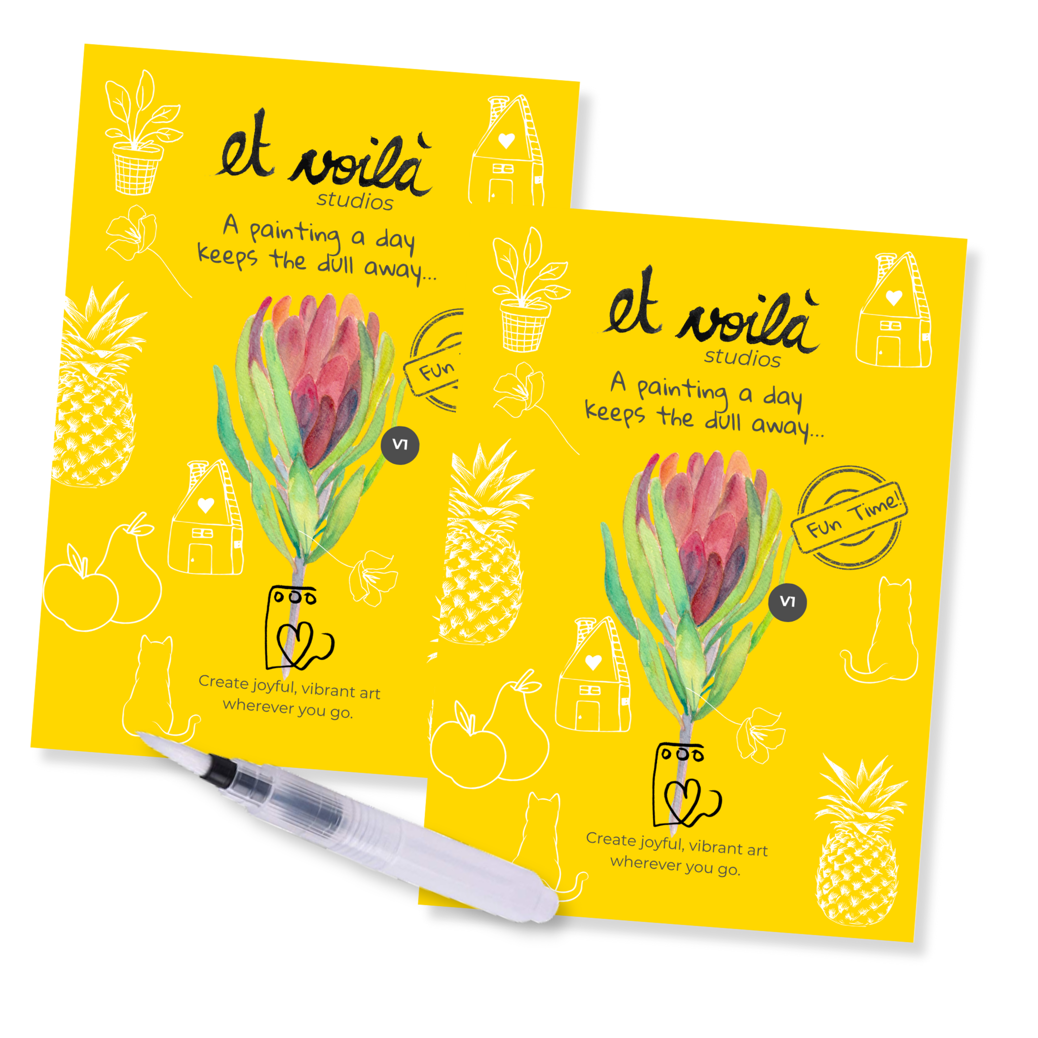 Beginner-friendly plant watercolour kit with practice strokes and botanical designs. Get twoto get everyone happy in your life.