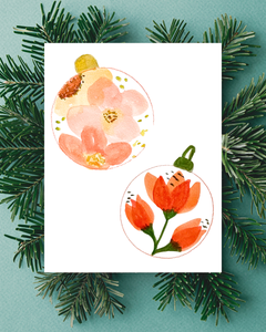 Christmas watercolour cards created during the Et Voilà workshop in Sydney